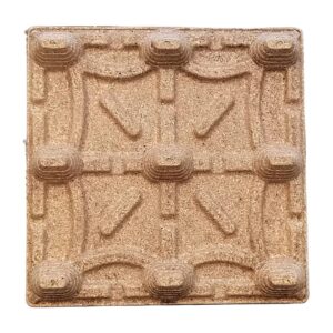 Higrade 1100 × 1100 × 130 mm nine-foot presswood pallet, top deck with cross ribs — heavy-duty fumigation-free moulded wood pallet.